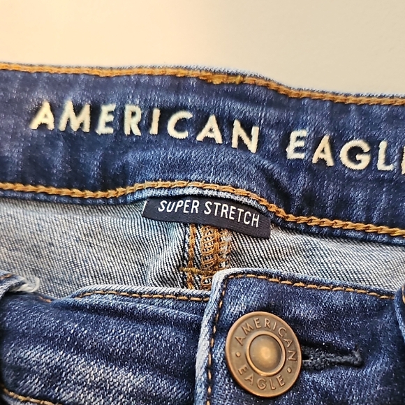 American Eagle Dark Blue Jean Shorts - Picture 6 of 9